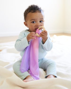 Sarah's Silks baby zijde met bijtring | Blossom 2