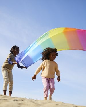 Sarah's Silks speelzijde xxl 177x89 | Rainbow 8