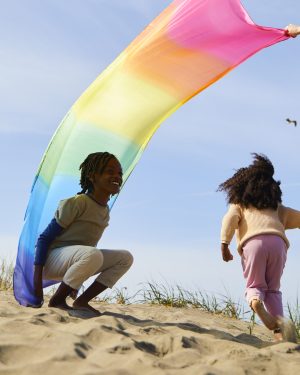 Sarah's Silks speelzijde xxl 177x89 | Rainbow 6