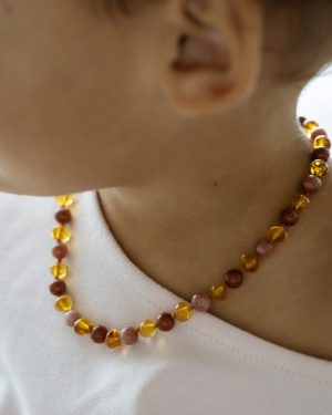 Lemon barnsteen ketting | Touch of pink 6