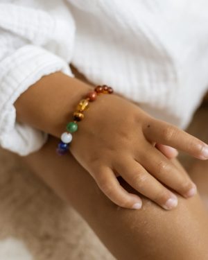 Barnsteen armband | Rainbow 3