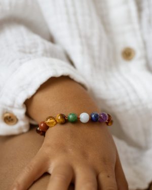 Barnsteen armband | Rainbow 2