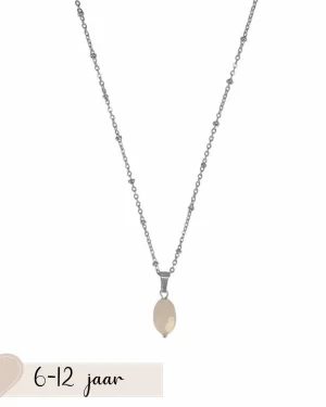 Kinderketting rozekwarts | Zilver/goud 1