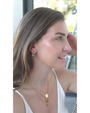 Oorringen Zonnesteen | Zilver/goud 1