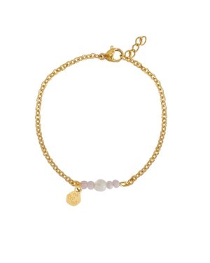 Kunziet, Maansteen & Vlindertjes Armband