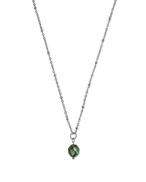 Green Spot Jaspis ketting | zilver/goud 4