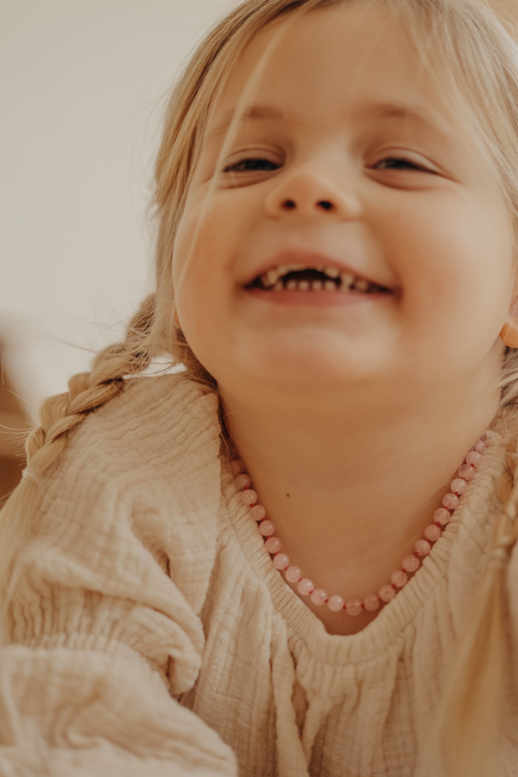 Edelsteen ketting rozekwarts