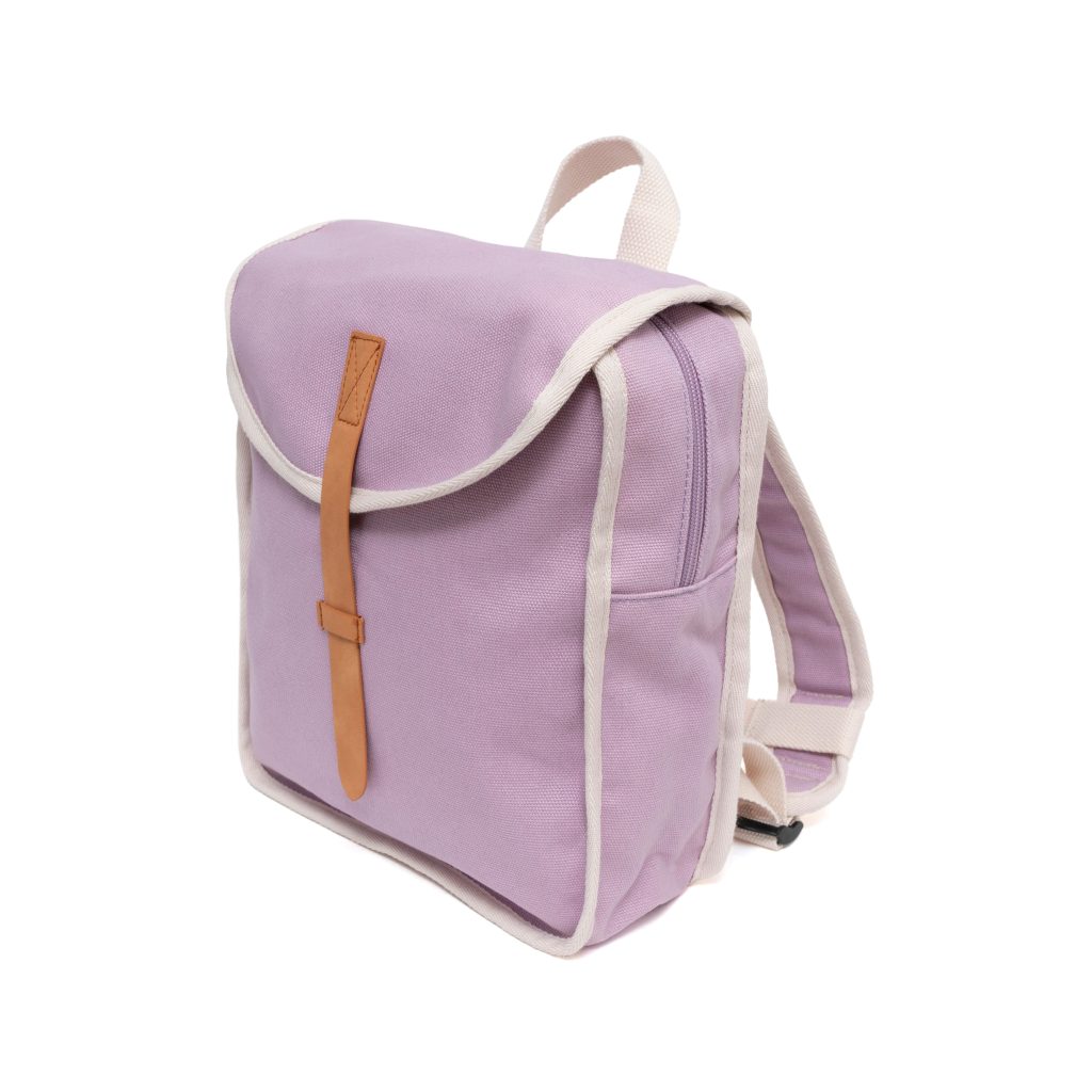 Recycled cotton backpack Lilac