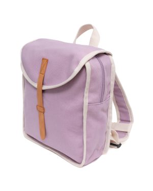 Recycled cotton backpack Lilac